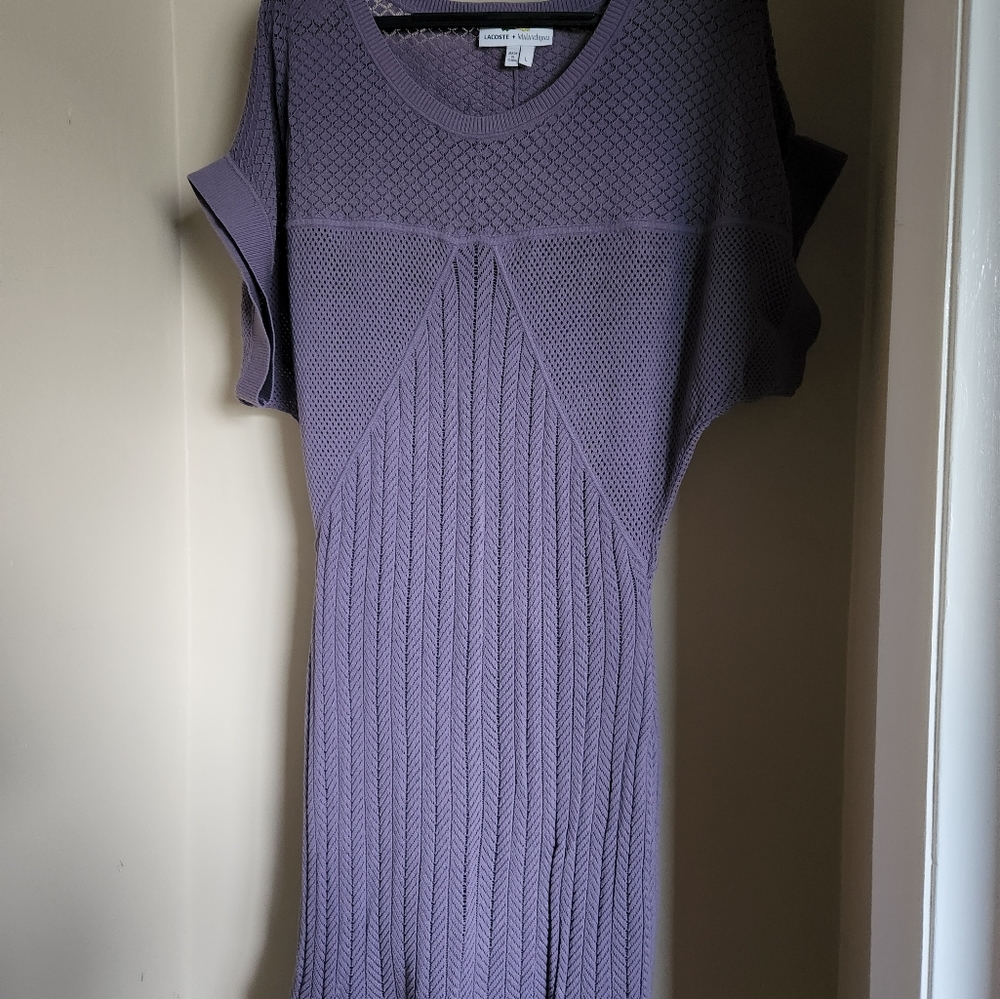 Lacoste purple knit dress